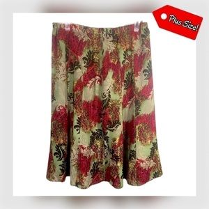 𝅺➕🌻 RQT WOMAN || Plus-Size Floral Skirt